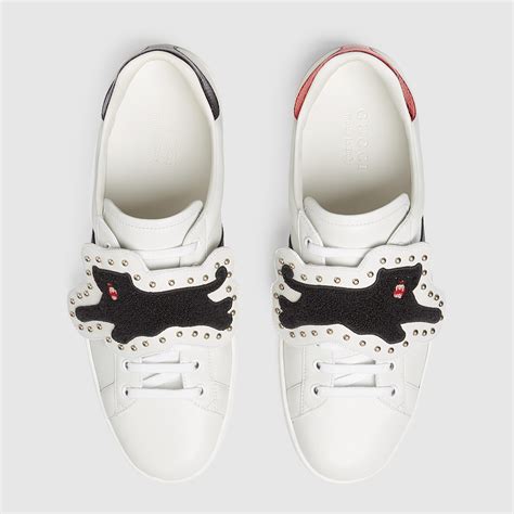 gucci ace wolf patch|gucci ace tennis shoes.